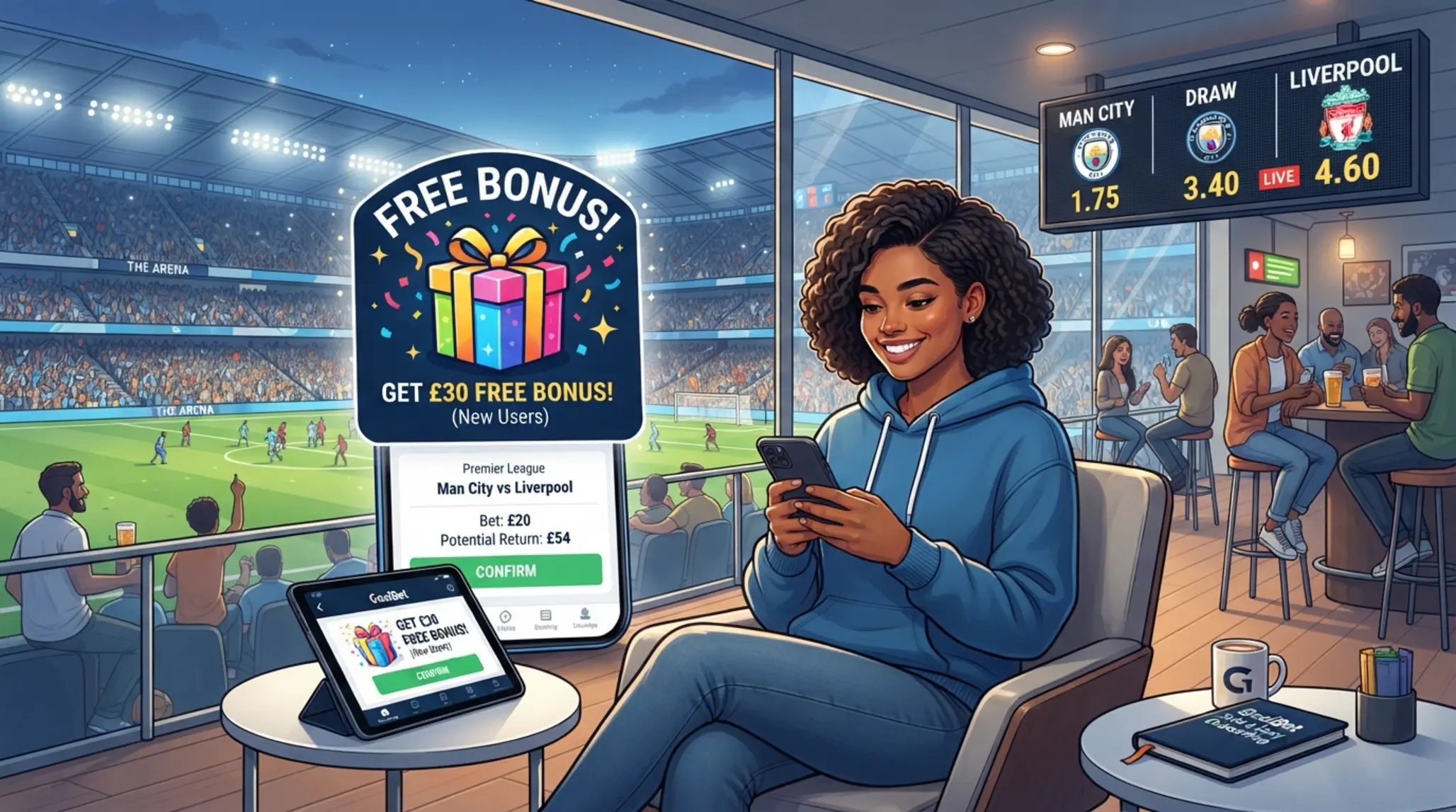 Ingyenes sportfogadás első lépésekkel Sportfogadás mobilon, stadionnal és bónusz hangulattal