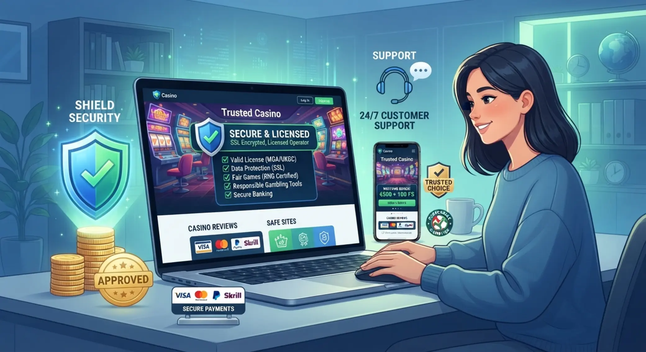 Biztonságos online kaszinó választása ingyen pörgetéshez