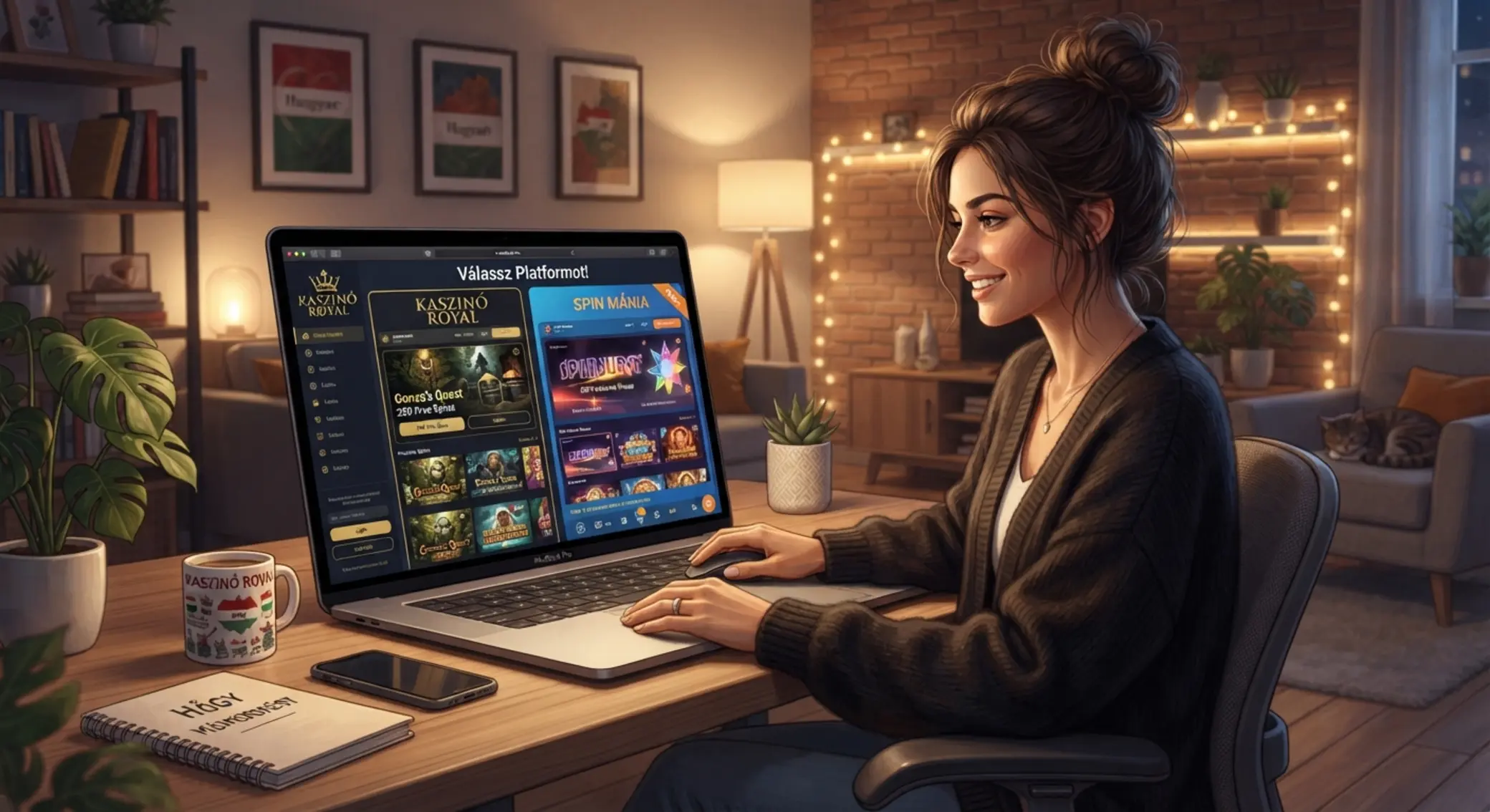 GG Bet és Ice Kaszinó közötti választás Magyar játékos két online kaszinó között választ laptopon
