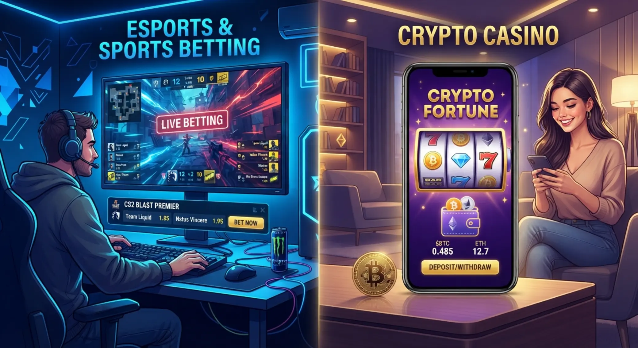 GGbet esport hangulat és Weiss kripto kaszinó vizuális összevetése